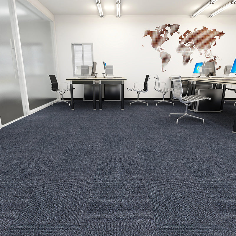 Square Carpet Tiles Multi Level Loop Glue Down Non-Skid Carpet Tile for Foyer Grey 40-Piece Set Clearhalo 'Carpet Tiles & Carpet Squares' 'carpet_tiles_carpet_squares' 'Flooring 'Home Improvement' 'home_improvement' 'home_improvement_carpet_tiles_carpet_squares' Walls and Ceiling' 7393601