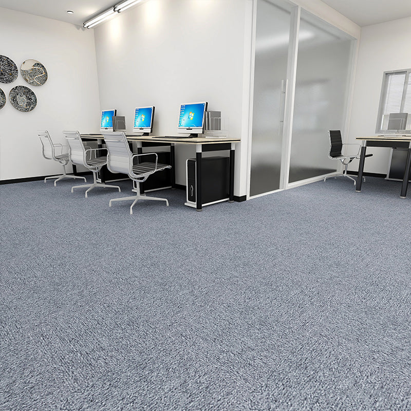 Square Carpet Tiles Multi Level Loop Glue Down Non-Skid Carpet Tile for Foyer Pewter 40-Piece Set Clearhalo 'Carpet Tiles & Carpet Squares' 'carpet_tiles_carpet_squares' 'Flooring 'Home Improvement' 'home_improvement' 'home_improvement_carpet_tiles_carpet_squares' Walls and Ceiling' 7393607