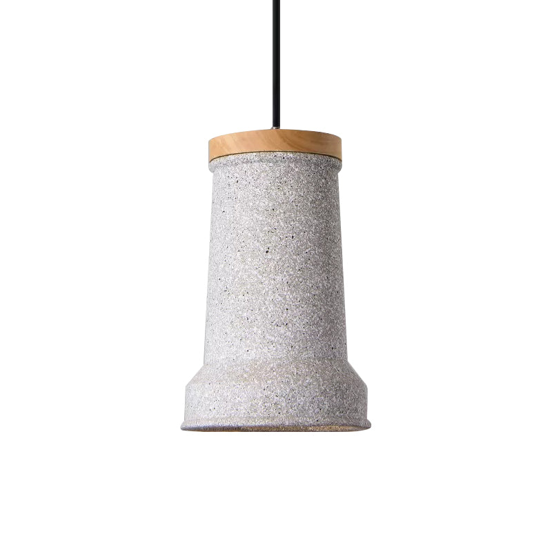Black/Grey/White Cylinder Hanging Light Industrial Cement 1-Head Restaurant Pendant Lamp Fixture Clearhalo 'Ceiling Lights' 'Industrial Pendants' 'Industrial' 'Middle Century Pendants' 'Pendant Lights' 'Pendants' 'Tiffany' Lighting' 739361