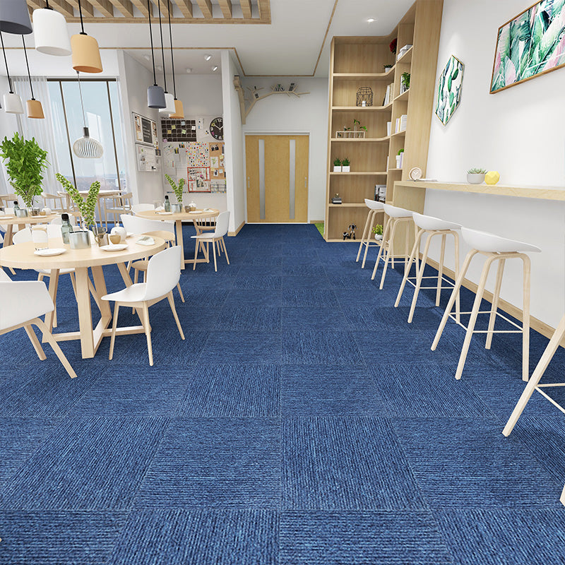 Square Carpet Tiles Multi Level Loop Glue Down Non-Skid Carpet Tile for Foyer Light Blue 40-Piece Set Clearhalo 'Carpet Tiles & Carpet Squares' 'carpet_tiles_carpet_squares' 'Flooring 'Home Improvement' 'home_improvement' 'home_improvement_carpet_tiles_carpet_squares' Walls and Ceiling' 7393613