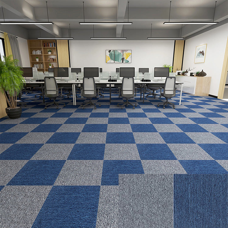 Square Carpet Tiles Multi Level Loop Glue Down Non-Skid Carpet Tile for Foyer Gray-Blue 40-Piece Set Clearhalo 'Carpet Tiles & Carpet Squares' 'carpet_tiles_carpet_squares' 'Flooring 'Home Improvement' 'home_improvement' 'home_improvement_carpet_tiles_carpet_squares' Walls and Ceiling' 7393623