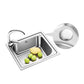 Single Bowl Kitchen Sink Stainless Steel Rectangle Sink with Drain Assembly Clearhalo 'Home Improvement' 'home_improvement' 'home_improvement_kitchen_sinks' 'Kitchen Remodel & Kitchen Fixtures' 'Kitchen Sinks & Faucet Components' 'Kitchen Sinks' 'kitchen_sinks' 7393970