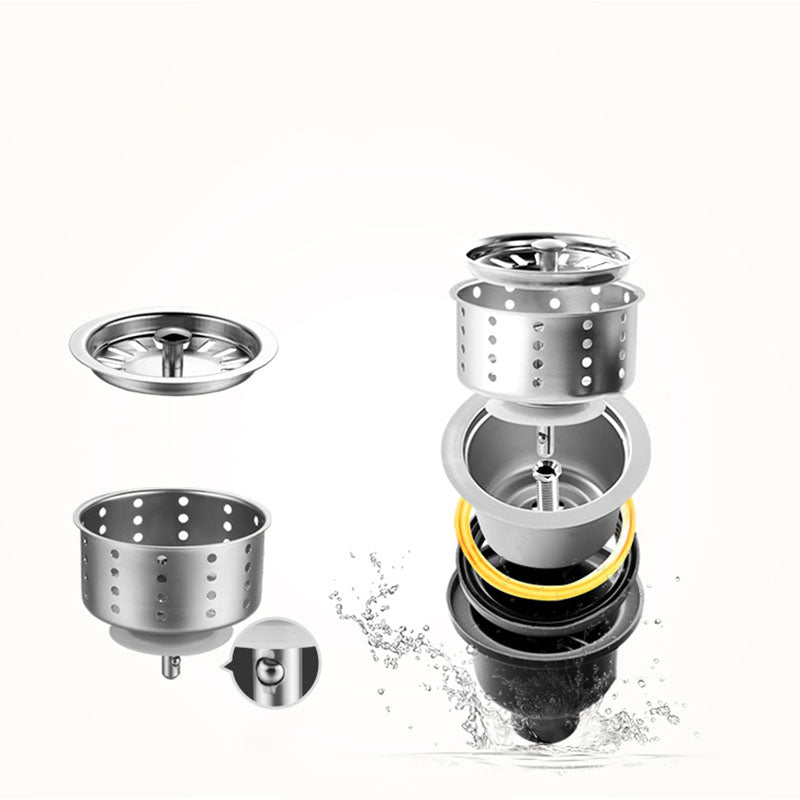 Single Bowl Kitchen Sink Stainless Steel Rectangle Sink with Drain Assembly Clearhalo 'Home Improvement' 'home_improvement' 'home_improvement_kitchen_sinks' 'Kitchen Remodel & Kitchen Fixtures' 'Kitchen Sinks & Faucet Components' 'Kitchen Sinks' 'kitchen_sinks' 7393971