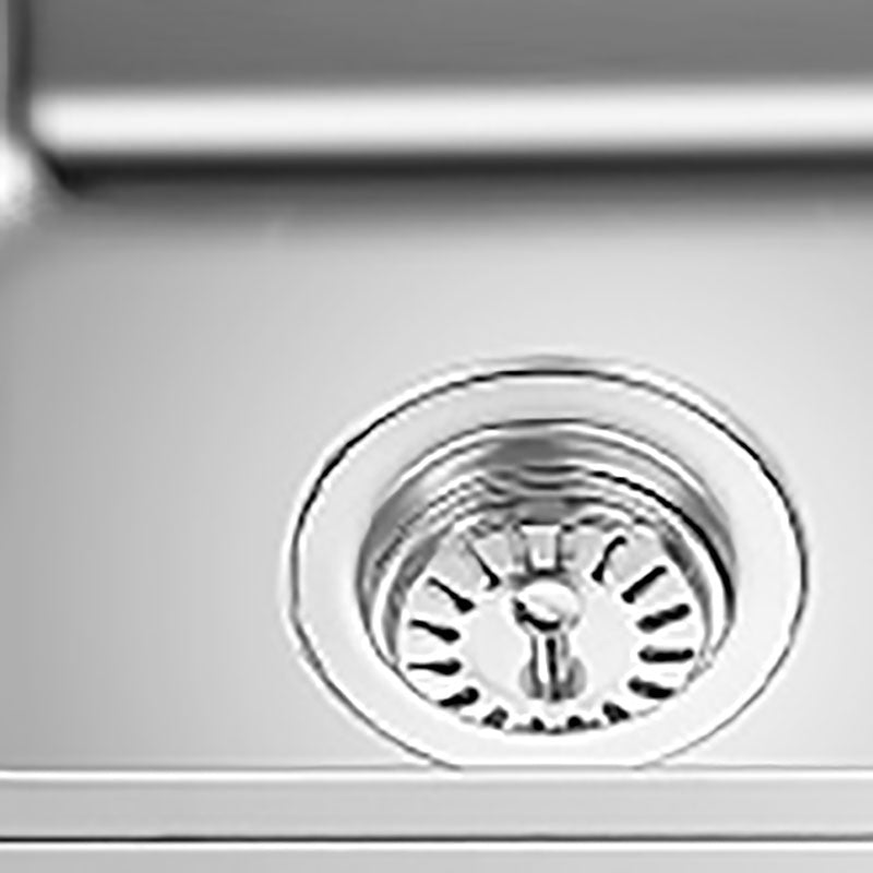 Single Bowl Kitchen Sink Stainless Steel Rectangle Sink with Drain Assembly Clearhalo 'Home Improvement' 'home_improvement' 'home_improvement_kitchen_sinks' 'Kitchen Remodel & Kitchen Fixtures' 'Kitchen Sinks & Faucet Components' 'Kitchen Sinks' 'kitchen_sinks' 7393972