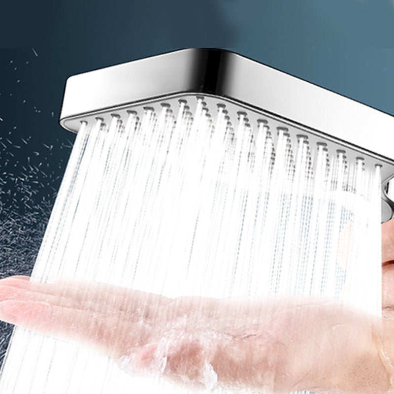 Modern Rectangular Hand Shower Water Efficient Wall-Mount Hand Shower Clearhalo 'Bathroom Remodel & Bathroom Fixtures' 'Home Improvement' 'home_improvement' 'home_improvement_shower_heads' 'Shower Heads' 'shower_heads' 'Showers & Bathtubs Plumbing' 'Showers & Bathtubs' 7394012