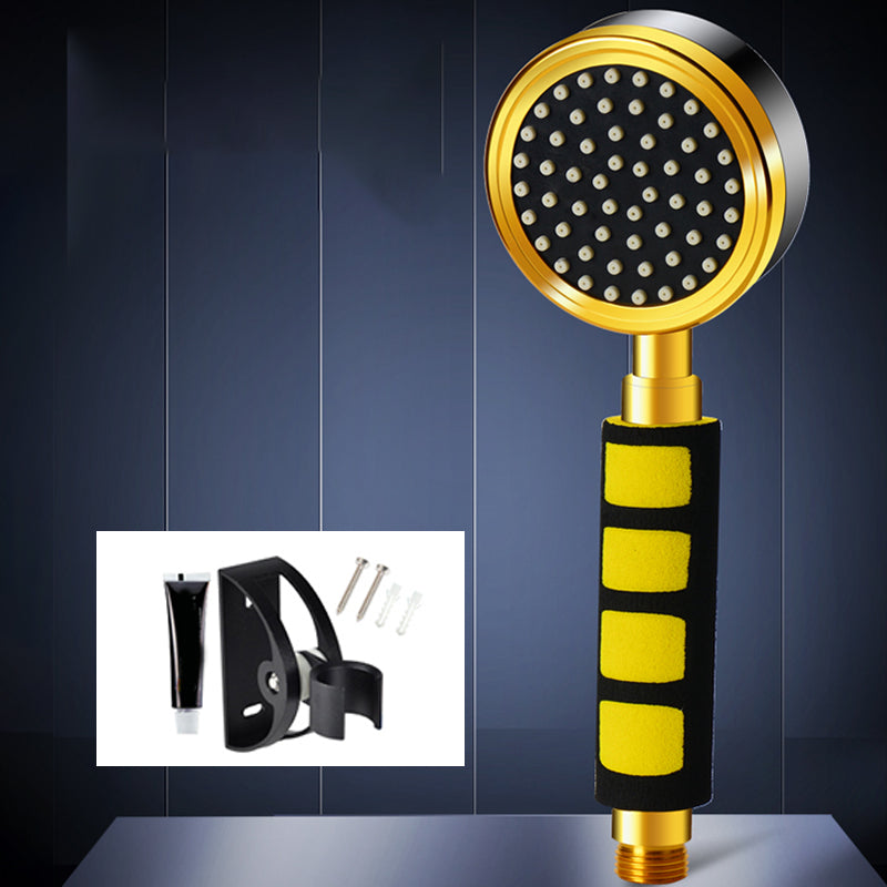 Modern Aluminium Hand Shower Water Efficient Wall-Mount Hand Shower Gold Shower & Punch-free Wall Seat Hose not included Clearhalo 'Bathroom Remodel & Bathroom Fixtures' 'Home Improvement' 'home_improvement' 'home_improvement_shower_heads' 'Shower Heads' 'shower_heads' 'Showers & Bathtubs Plumbing' 'Showers & Bathtubs' 7394056