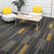 Indoor Carpet Tile Level Loop Non-Skid Carpet Tiles with Waterproof Yellow/ Black 40-Piece Set Clearhalo 'Carpet Tiles & Carpet Squares' 'carpet_tiles_carpet_squares' 'Flooring 'Home Improvement' 'home_improvement' 'home_improvement_carpet_tiles_carpet_squares' Walls and Ceiling' 7394089