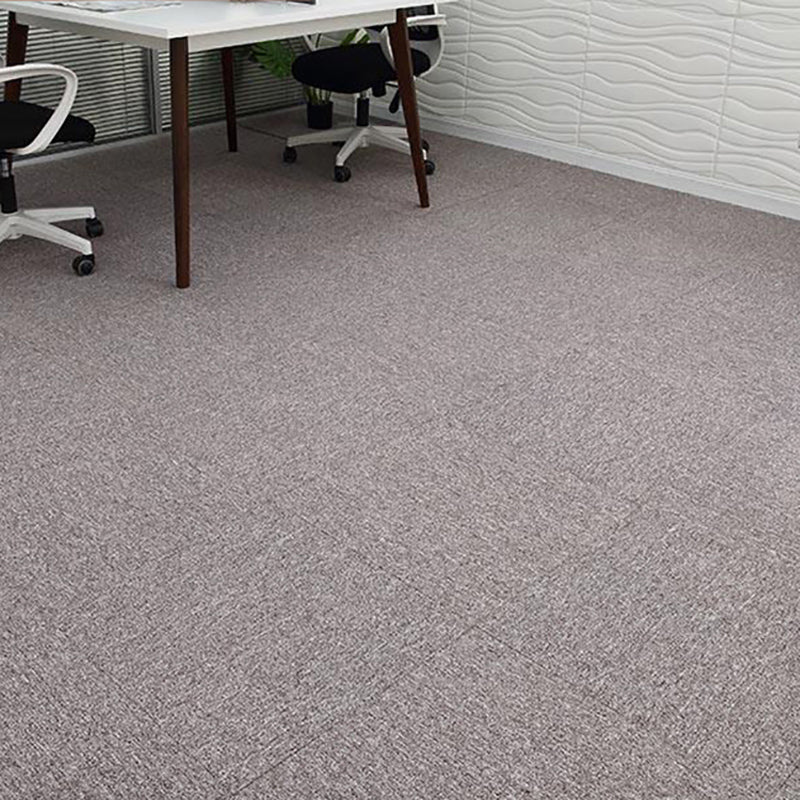 Indoor Carpet Tile Level Loop Non-Skid Carpet Tiles with Waterproof Light Pink 40-Piece Set Asphalt Clearhalo 'Carpet Tiles & Carpet Squares' 'carpet_tiles_carpet_squares' 'Flooring 'Home Improvement' 'home_improvement' 'home_improvement_carpet_tiles_carpet_squares' Walls and Ceiling' 7394100