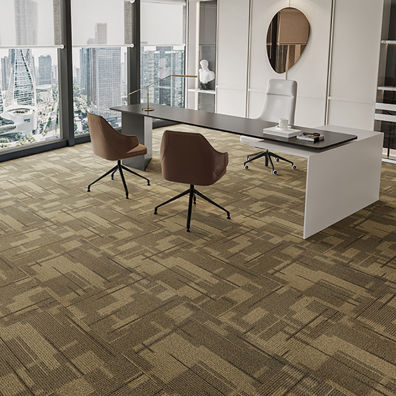 Indoor Carpet Tile Level Loop Non-Skid Carpet Tiles with Waterproof Camel 40-Piece Set Asphalt Clearhalo 'Carpet Tiles & Carpet Squares' 'carpet_tiles_carpet_squares' 'Flooring 'Home Improvement' 'home_improvement' 'home_improvement_carpet_tiles_carpet_squares' Walls and Ceiling' 7394111