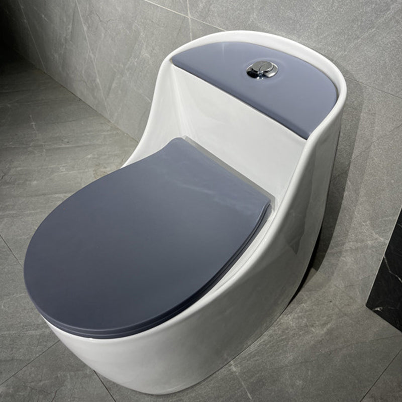 One Piece Toilet Modern Urine Toilet Floor Mounted Porcelain Toilet Bowl White-Gray Clearhalo 'Bathroom Remodel & Bathroom Fixtures' 'Home Improvement' 'home_improvement' 'home_improvement_toilets' 'Toilets & Bidets' 'Toilets' 7394777