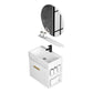 Modern Single Sink Vanity Set Wall Mount White Ceramic Vanity Vanity & Faucet & Mirrors 20"L x 14"W x 20"H Clearhalo 'Bathroom Remodel & Bathroom Fixtures' 'Bathroom Vanities' 'bathroom_vanities' 'Home Improvement' 'home_improvement' 'home_improvement_bathroom_vanities' 7394911