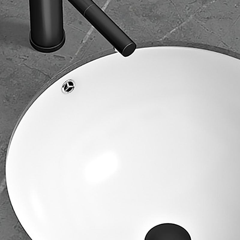 Bathroom Sink Ceramic Pull-out Faucet White Rectangular Washroom Sink Clearhalo 'Bathroom Remodel & Bathroom Fixtures' 'Bathroom Sinks & Faucet Components' 'Bathroom Sinks' 'bathroom_sink' 'Home Improvement' 'home_improvement' 'home_improvement_bathroom_sink' 7395958