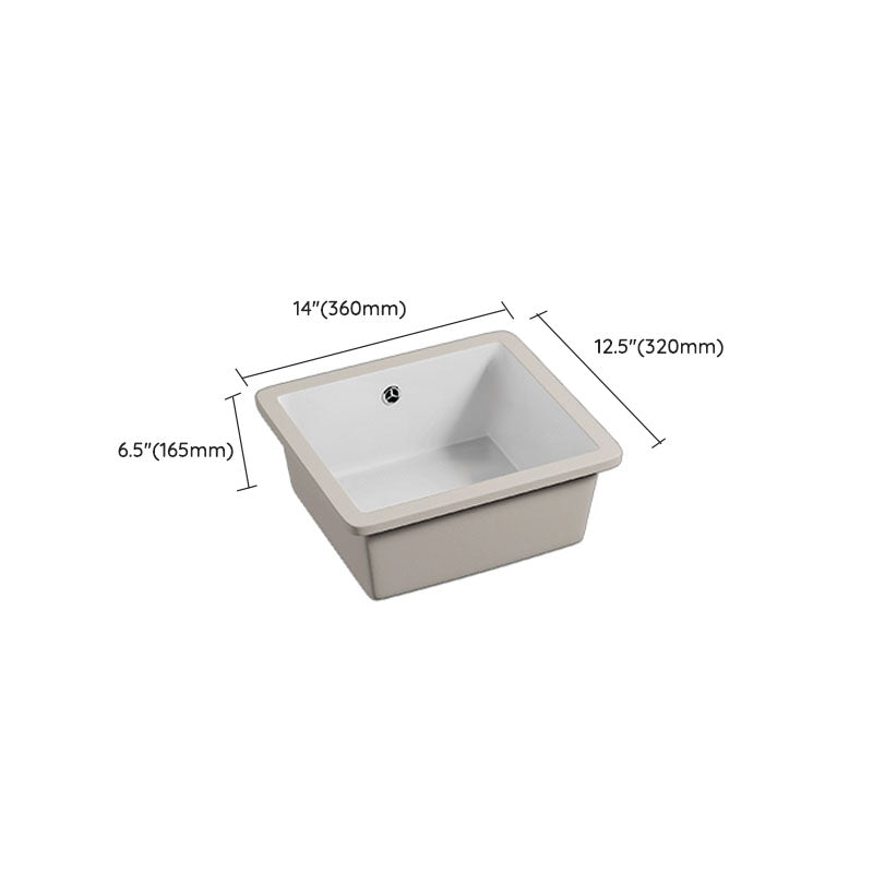 Bathroom Sink Ceramic Pull-out Faucet White Rectangular Washroom Sink Clearhalo 'Bathroom Remodel & Bathroom Fixtures' 'Bathroom Sinks & Faucet Components' 'Bathroom Sinks' 'bathroom_sink' 'Home Improvement' 'home_improvement' 'home_improvement_bathroom_sink' 7395973