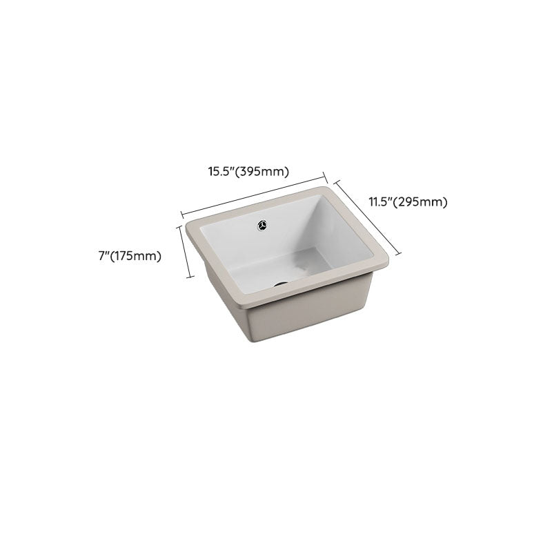 Bathroom Sink Ceramic Pull-out Faucet White Rectangular Washroom Sink Clearhalo 'Bathroom Remodel & Bathroom Fixtures' 'Bathroom Sinks & Faucet Components' 'Bathroom Sinks' 'bathroom_sink' 'Home Improvement' 'home_improvement' 'home_improvement_bathroom_sink' 7395974