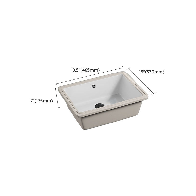 Bathroom Sink Ceramic Pull-out Faucet White Rectangular Washroom Sink Clearhalo 'Bathroom Remodel & Bathroom Fixtures' 'Bathroom Sinks & Faucet Components' 'Bathroom Sinks' 'bathroom_sink' 'Home Improvement' 'home_improvement' 'home_improvement_bathroom_sink' 7395976