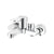 Single Lever Handle Tub Faucet 2 Holes Wall-Mounted Handshower Low Arc Tub Filler Silver Unavailiable Hand Shower Not Included Clearhalo 'Bathroom Remodel & Bathroom Fixtures' 'Bathtub Faucets' 'bathtub_faucets' 'Home Improvement' 'home_improvement' 'home_improvement_bathtub_faucets' 7395982