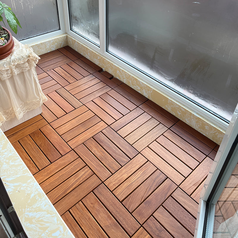 Tradition Hardwood Flooring Solid Wood Square Hardwood Deck Tiles Brown Clearhalo 'Flooring 'Hardwood Flooring' 'hardwood_flooring' 'Home Improvement' 'home_improvement' 'home_improvement_hardwood_flooring' Walls and Ceiling' 7396002