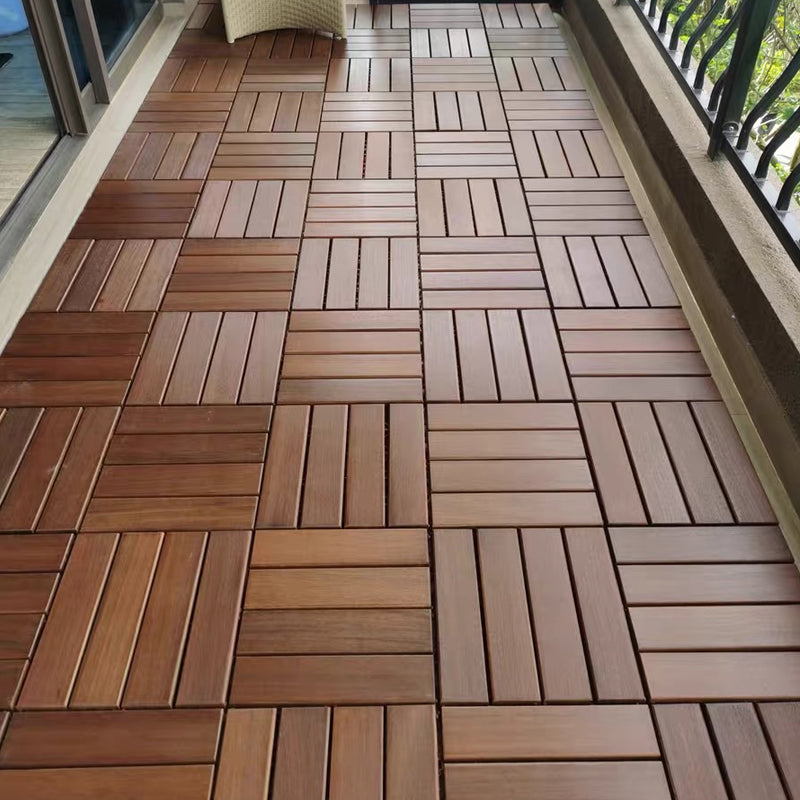 Tradition Hardwood Flooring Solid Wood Square Hardwood Deck Tiles Dark Brown Clearhalo 'Flooring 'Hardwood Flooring' 'hardwood_flooring' 'Home Improvement' 'home_improvement' 'home_improvement_hardwood_flooring' Walls and Ceiling' 7396012