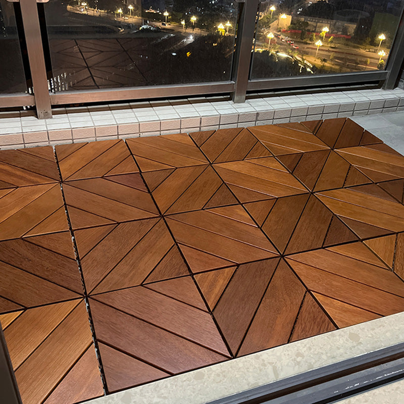 Solid Hardwood Flooring Tradition Square Hardwood Deck Tiles Orange 96.8 sq ft. - 99 Pieces Clearhalo 'Flooring 'Hardwood Flooring' 'hardwood_flooring' 'Home Improvement' 'home_improvement' 'home_improvement_hardwood_flooring' Walls and Ceiling' 7396022