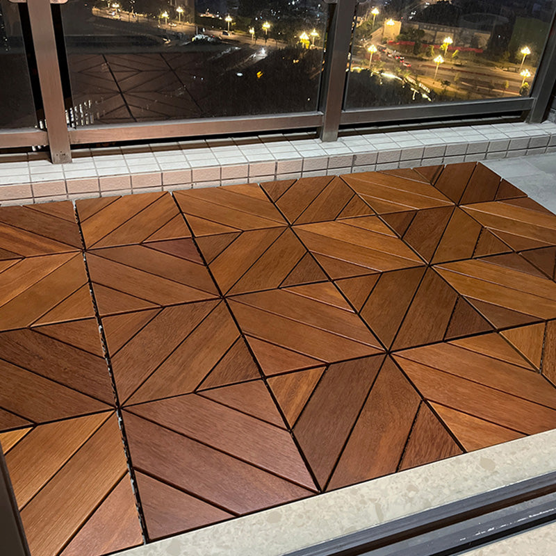 Solid Hardwood Flooring Tradition Square Hardwood Deck Tiles Orange 96.8 sq ft. - 99 Pieces Clearhalo 'Flooring 'Hardwood Flooring' 'hardwood_flooring' 'Home Improvement' 'home_improvement' 'home_improvement_hardwood_flooring' Walls and Ceiling' 7396022