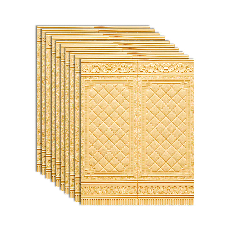 3D Backsplash Panels Contemporary Plastic Backsplash Panels with Waterproof Beige 10-Piece Set Clearhalo 'Flooring 'Home Improvement' 'home_improvement' 'home_improvement_wall_paneling' 'Wall Paneling' 'wall_paneling' 'Walls & Ceilings' Walls and Ceiling' 7396907