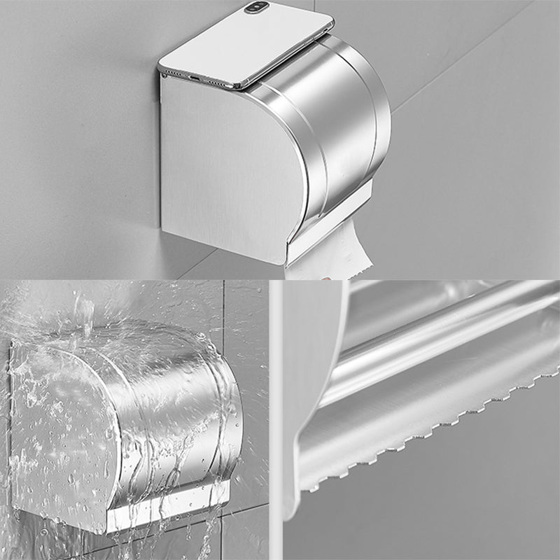 Modern Bathroom Accessories Hardware Set White Metal Bathroom Accessory Kit Clearhalo 'Bathroom Hardware Sets' 'Bathroom Hardware' 'Bathroom Remodel & Bathroom Fixtures' 'bathroom_hardware_sets' 'Home Improvement' 'home_improvement' 'home_improvement_bathroom_hardware_sets' 7397066