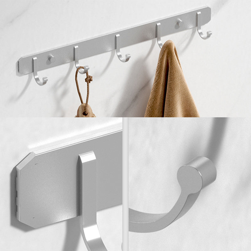 Modern Bathroom Accessories Hardware Set White Metal Bathroom Accessory Kit Clearhalo 'Bathroom Hardware Sets' 'Bathroom Hardware' 'Bathroom Remodel & Bathroom Fixtures' 'bathroom_hardware_sets' 'Home Improvement' 'home_improvement' 'home_improvement_bathroom_hardware_sets' 7397067