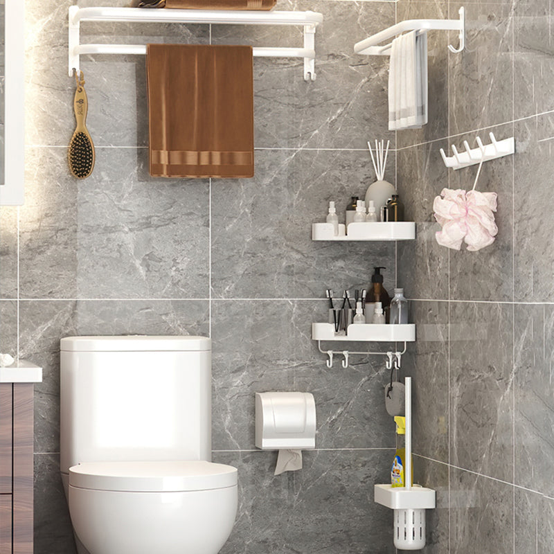 Modern Bathroom Hardware Set White Metal Bathroom Accessory Kit Clearhalo 'Bathroom Hardware Sets' 'Bathroom Hardware' 'Bathroom Remodel & Bathroom Fixtures' 'bathroom_hardware_sets' 'Home Improvement' 'home_improvement' 'home_improvement_bathroom_hardware_sets' 7397114