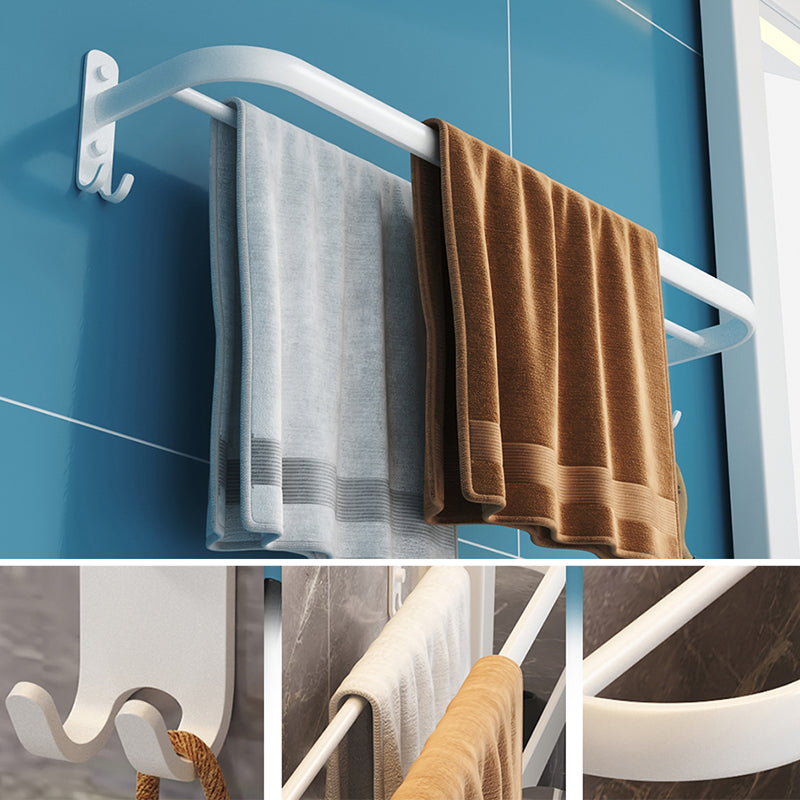 Modern Bathroom Hardware Set White Metal Bathroom Accessory Kit Clearhalo 'Bathroom Hardware Sets' 'Bathroom Hardware' 'Bathroom Remodel & Bathroom Fixtures' 'bathroom_hardware_sets' 'Home Improvement' 'home_improvement' 'home_improvement_bathroom_hardware_sets' 7397118