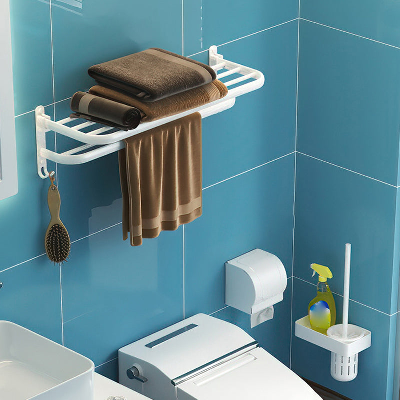 Modern Bathroom Hardware Set White Metal Bathroom Accessory Kit 3-Piece Set (Toilet Brush) Clearhalo 'Bathroom Hardware Sets' 'Bathroom Hardware' 'Bathroom Remodel & Bathroom Fixtures' 'bathroom_hardware_sets' 'Home Improvement' 'home_improvement' 'home_improvement_bathroom_hardware_sets' 7397124