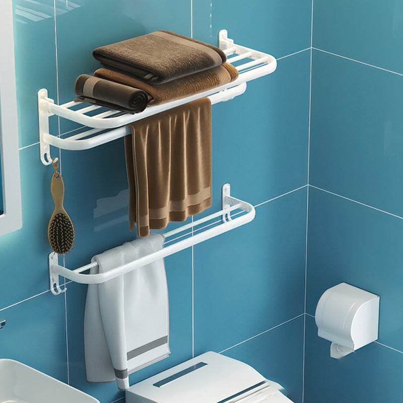 Modern Bathroom Hardware Set White Metal Bathroom Accessory Kit 3-Piece Set (Toilet Paper Holder) Clearhalo 'Bathroom Hardware Sets' 'Bathroom Hardware' 'Bathroom Remodel & Bathroom Fixtures' 'bathroom_hardware_sets' 'Home Improvement' 'home_improvement' 'home_improvement_bathroom_hardware_sets' 7397127