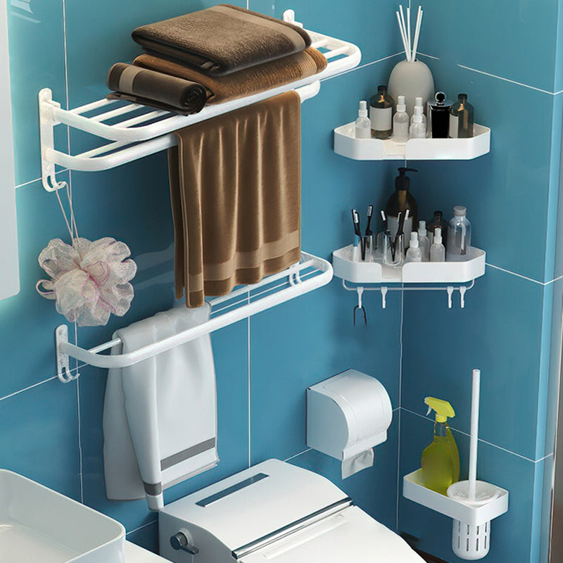 Modern Bathroom Hardware Set White Metal Bathroom Accessory Kit 6-Piece Set Clearhalo 'Bathroom Hardware Sets' 'Bathroom Hardware' 'Bathroom Remodel & Bathroom Fixtures' 'bathroom_hardware_sets' 'Home Improvement' 'home_improvement' 'home_improvement_bathroom_hardware_sets' 7397128
