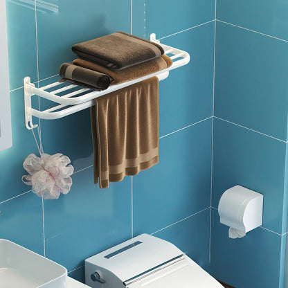 Modern Bathroom Hardware Set White Metal Bathroom Accessory Kit Bath Towel Holder & Tissue Box Clearhalo 'Bathroom Hardware Sets' 'Bathroom Hardware' 'Bathroom Remodel & Bathroom Fixtures' 'bathroom_hardware_sets' 'Home Improvement' 'home_improvement' 'home_improvement_bathroom_hardware_sets' 7397134