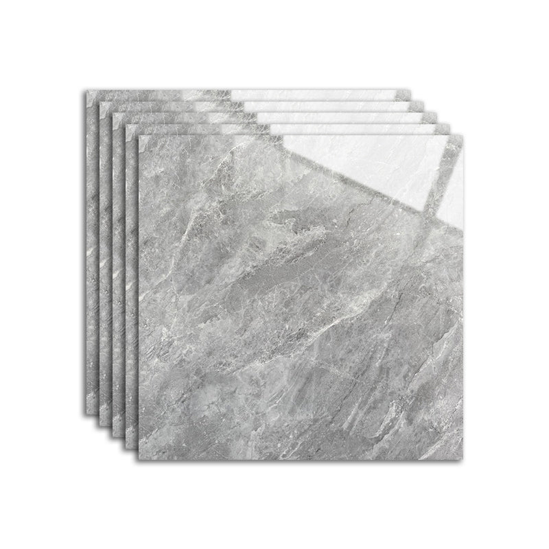 Grey Tone Marbling Singular Tile Polished Non-slip Floor Tile Smoke Gray Clearhalo 'Floor Tiles & Wall Tiles' 'floor_tiles_wall_tiles' 'Flooring 'Home Improvement' 'home_improvement' 'home_improvement_floor_tiles_wall_tiles' Walls and Ceiling' 7397464
