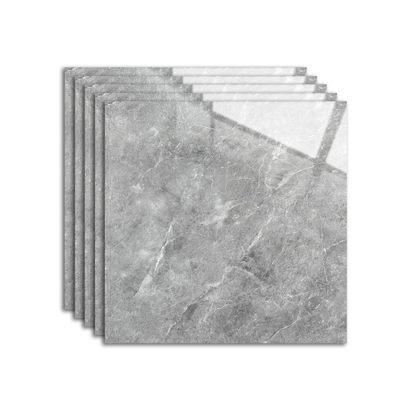 Grey Tone Marbling Singular Tile Polished Non-slip Floor Tile Heather Gray Clearhalo 'Floor Tiles & Wall Tiles' 'floor_tiles_wall_tiles' 'Flooring 'Home Improvement' 'home_improvement' 'home_improvement_floor_tiles_wall_tiles' Walls and Ceiling' 7397468