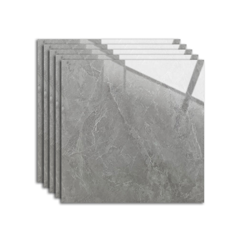 Grey Tone Marbling Singular Tile Polished Non-slip Floor Tile Medium Grey Clearhalo 'Floor Tiles & Wall Tiles' 'floor_tiles_wall_tiles' 'Flooring 'Home Improvement' 'home_improvement' 'home_improvement_floor_tiles_wall_tiles' Walls and Ceiling' 7397474
