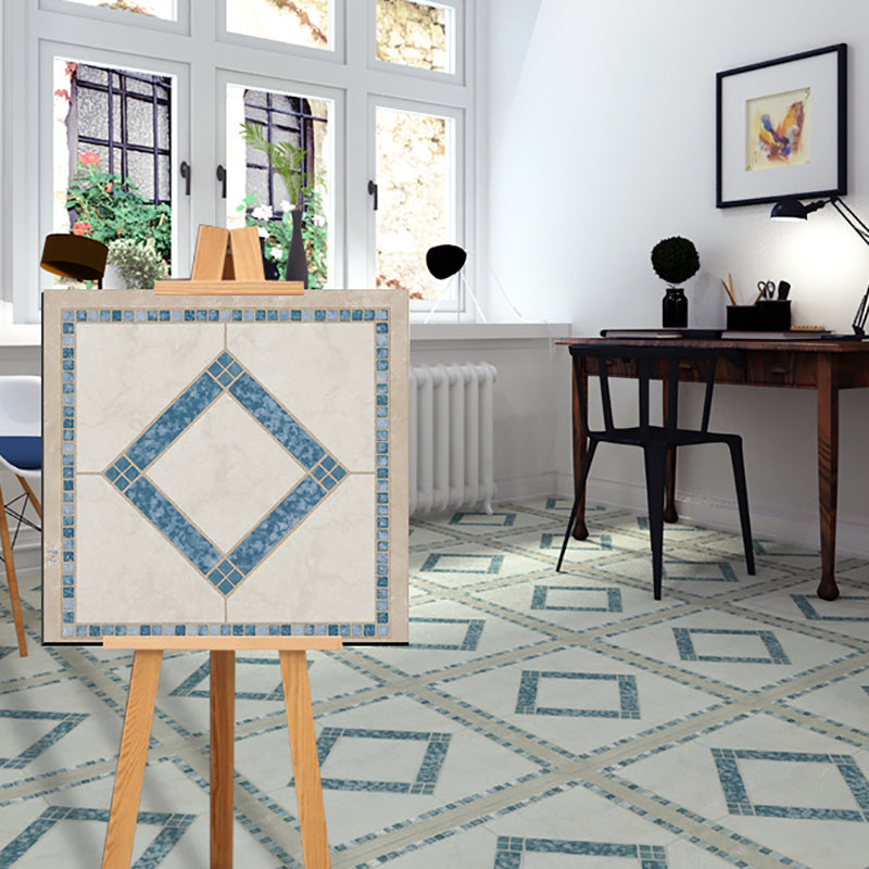 Square Scratch Resistant Plastic floor Water Resistant Floor Tile Blue Clearhalo 'Flooring 'Home Improvement' 'home_improvement' 'home_improvement_vinyl_flooring' 'Vinyl Flooring' 'vinyl_flooring' Walls and Ceiling' 7398175