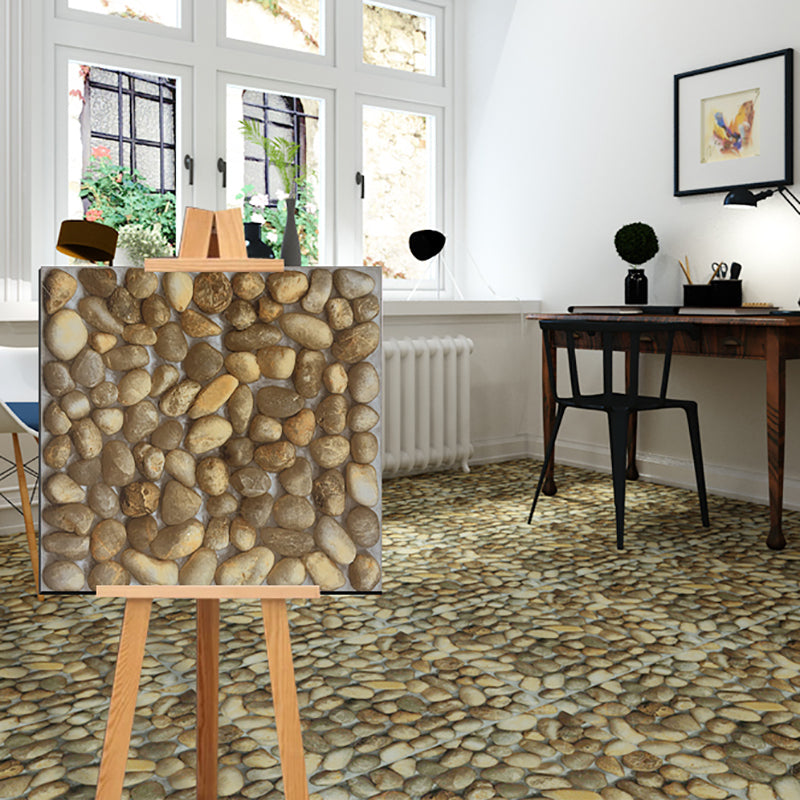 Square Scratch Resistant Plastic floor Water Resistant Floor Tile Tan Clearhalo 'Flooring 'Home Improvement' 'home_improvement' 'home_improvement_vinyl_flooring' 'Vinyl Flooring' 'vinyl_flooring' Walls and Ceiling' 7398185