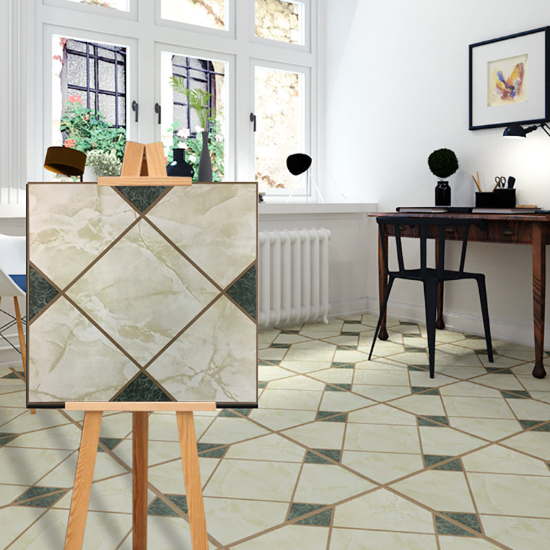 Square Scratch Resistant Plastic floor Water Resistant Floor Tile Peacock Green Clearhalo 'Flooring 'Home Improvement' 'home_improvement' 'home_improvement_vinyl_flooring' 'Vinyl Flooring' 'vinyl_flooring' Walls and Ceiling' 7398187