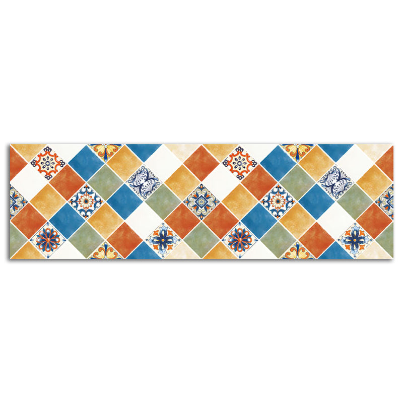 Modern Peel and Stick Backsplash Wall Tile Plastic Mosaic Tile Wallpaper for Kitchen Blue-Orange Frosted Clearhalo 'Flooring 'Home Improvement' 'home_improvement' 'home_improvement_peel_stick_blacksplash' 'Peel & Stick Backsplash Tile' 'peel_stick_blacksplash' 'Walls & Ceilings' Walls and Ceiling' 7398198