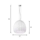 Hemisphere Drop Pendant Simple Fabric 1-Light White Hanging Ceiling Light over Table Clearhalo 'Ceiling Lights' 'Modern Pendants' 'Modern' 'Pendant Lights' 'Pendants' Lighting' 739842