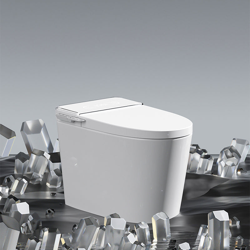 White Smart Toilet Elongated Bidet Seat with Unlimited Warm Water Clearhalo 'Bathroom Remodel & Bathroom Fixtures' 'Bidets' 'Home Improvement' 'home_improvement' 'home_improvement_bidets' 'Toilets & Bidets' 7398481