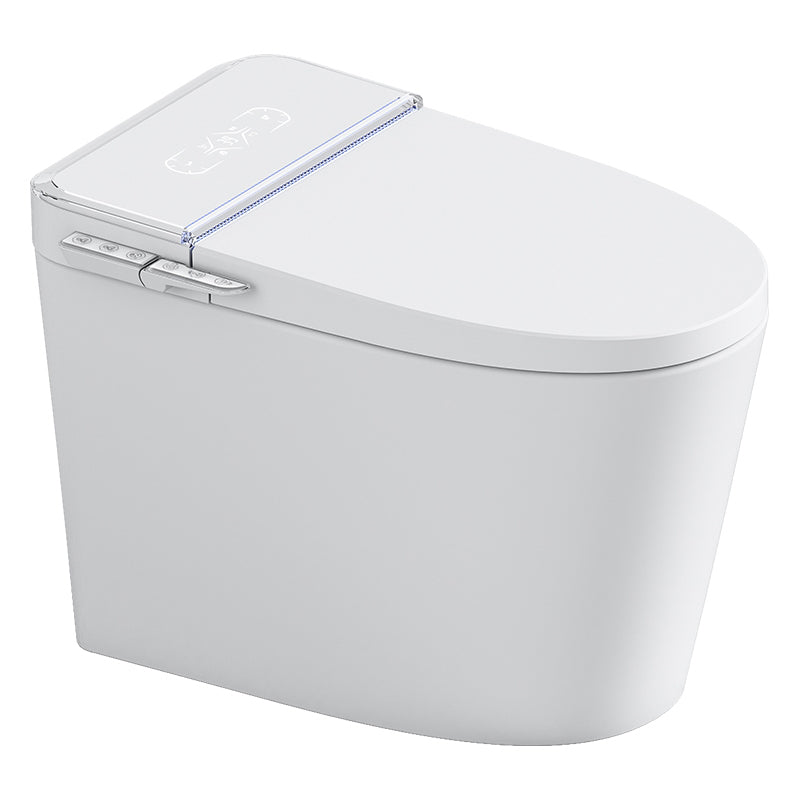 White Smart Toilet Elongated Bidet Seat with Unlimited Warm Water Clearhalo 'Bathroom Remodel & Bathroom Fixtures' 'Bidets' 'Home Improvement' 'home_improvement' 'home_improvement_bidets' 'Toilets & Bidets' 7398482