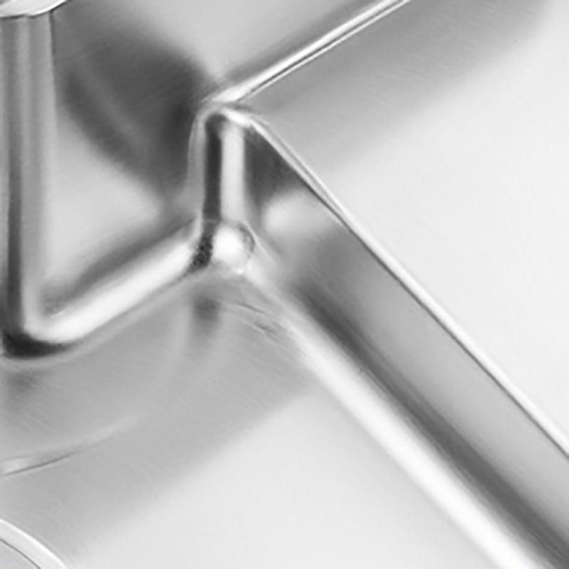 Rectangle Stainless Steel Kitchen Sink Double Basin Sink with Drain Assembly Clearhalo 'Home Improvement' 'home_improvement' 'home_improvement_kitchen_sinks' 'Kitchen Remodel & Kitchen Fixtures' 'Kitchen Sinks & Faucet Components' 'Kitchen Sinks' 'kitchen_sinks' 7398538