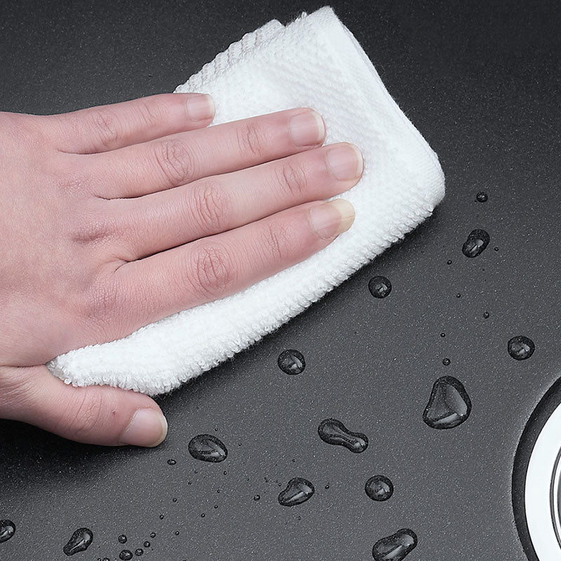 Single Bowl Kitchen Sink Quartz Round Shape Kitchen Sink with Strainer Clearhalo 'Home Improvement' 'home_improvement' 'home_improvement_kitchen_sinks' 'Kitchen Remodel & Kitchen Fixtures' 'Kitchen Sinks & Faucet Components' 'Kitchen Sinks' 'kitchen_sinks' 7398553