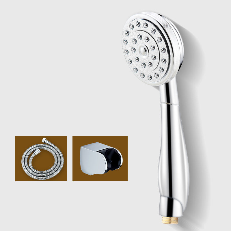 Contemporary Brass Round Hand Shower Water Filtration Showerhead Shower Heads & Hose & Wall pedestal 1.5 meter Hose Clearhalo 'Bathroom Remodel & Bathroom Fixtures' 'Home Improvement' 'home_improvement' 'home_improvement_shower_heads' 'Shower Heads' 'shower_heads' 'Showers & Bathtubs Plumbing' 'Showers & Bathtubs' 7398606
