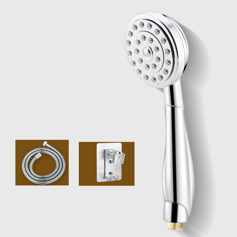 Contemporary Brass Round Hand Shower Water Filtration Showerhead Shower & Hose & Hole-free Wall Seat 1.5 meter Hose Clearhalo 'Bathroom Remodel & Bathroom Fixtures' 'Home Improvement' 'home_improvement' 'home_improvement_shower_heads' 'Shower Heads' 'shower_heads' 'Showers & Bathtubs Plumbing' 'Showers & Bathtubs' 7398613