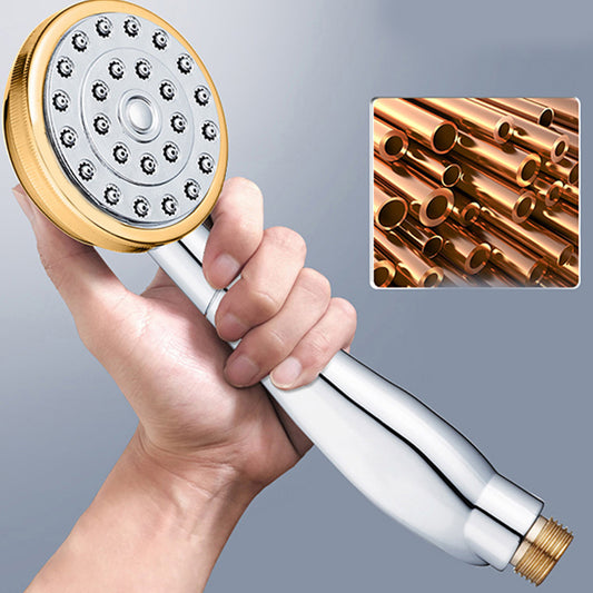 Contemporary Brass Round Hand Shower Water Filtration Showerhead Clearhalo 'Bathroom Remodel & Bathroom Fixtures' 'Home Improvement' 'home_improvement' 'home_improvement_shower_heads' 'Shower Heads' 'shower_heads' 'Showers & Bathtubs Plumbing' 'Showers & Bathtubs' 7398614
