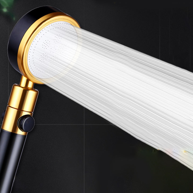 Modern Metal Hand Shower in Black Water Efficient Round Showerhead Clearhalo 'Bathroom Remodel & Bathroom Fixtures' 'Home Improvement' 'home_improvement' 'home_improvement_shower_heads' 'Shower Heads' 'shower_heads' 'Showers & Bathtubs Plumbing' 'Showers & Bathtubs' 7398624