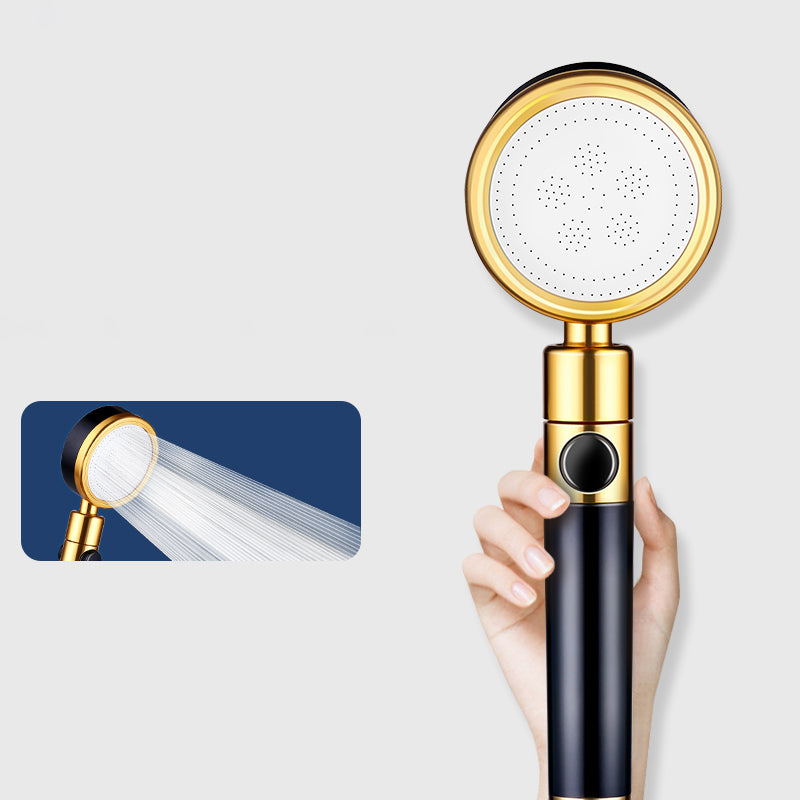 Modern Metal Hand Shower in Black Water Efficient Round Showerhead Hand Shower Hose not included Clearhalo 'Bathroom Remodel & Bathroom Fixtures' 'Home Improvement' 'home_improvement' 'home_improvement_shower_heads' 'Shower Heads' 'shower_heads' 'Showers & Bathtubs Plumbing' 'Showers & Bathtubs' 7398625